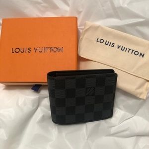 Authentic Louis Vuitton black monogram wallet.